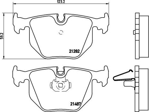 Brembo P 06 044 - Тормозные колодки, дисковые, комплект unicars.by