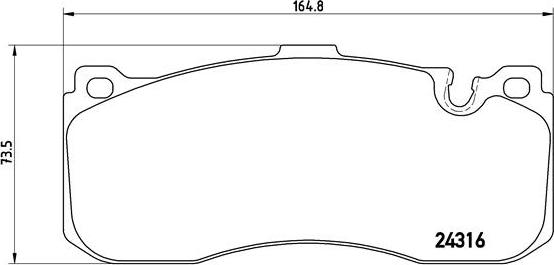 Brembo P 06 041 - Тормозные колодки, дисковые, комплект unicars.by