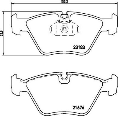 Brembo P 06 043 - Тормозные колодки, дисковые, комплект unicars.by