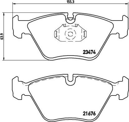 Brembo P 06 042 - Тормозные колодки, дисковые, комплект unicars.by