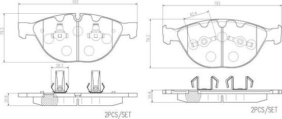 Brembo P06047N - Тормозные колодки, дисковые, комплект unicars.by