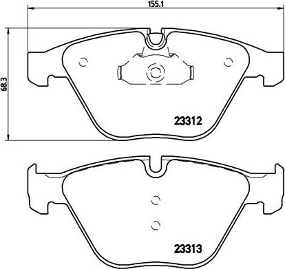 Brembo P 06 054X - Тормозные колодки, дисковые, комплект unicars.by