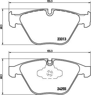 Brembo P 06 055X - Тормозные колодки, дисковые, комплект unicars.by