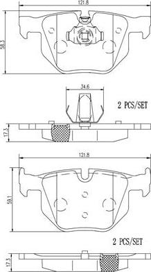 Brembo P06056N - Тормозные колодки, дисковые, комплект unicars.by