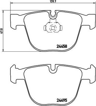 Brembo P 06 050 - Тормозные колодки, дисковые, комплект unicars.by