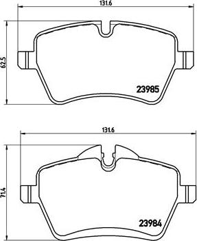 Brembo P 06 051 - Тормозные колодки, дисковые, комплект unicars.by