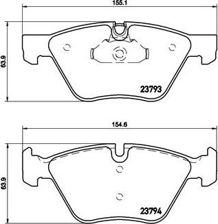 Brembo P 06 057X - Тормозные колодки, дисковые, комплект unicars.by