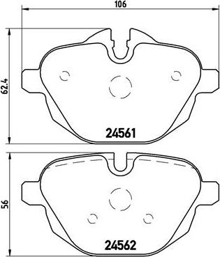 Brembo P 06 064 - Тормозные колодки, дисковые, комплект unicars.by