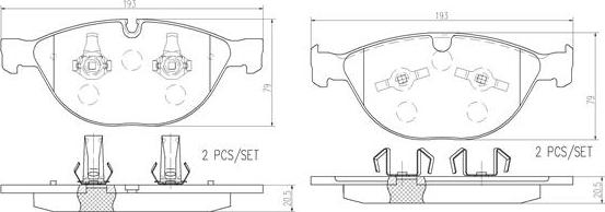 Brembo P06066N - Тормозные колодки, дисковые, комплект unicars.by