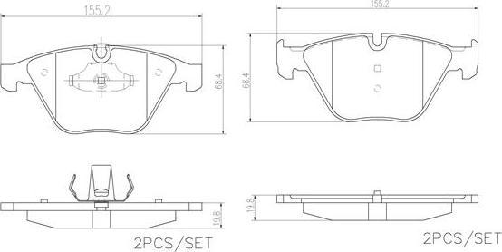 Brembo P06081N - Тормозные колодки, дисковые, комплект unicars.by