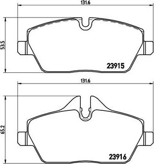 Brembo P 06 034 - Тормозные колодки, дисковые, комплект unicars.by