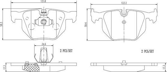 Brembo P06029N - Тормозные колодки, дисковые, комплект unicars.by