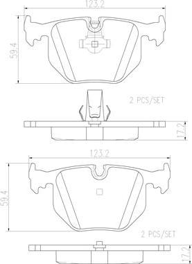 Brembo P06020N - Тормозные колодки, дисковые, комплект unicars.by