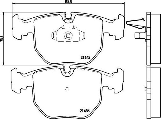 Brembo P 06 021 - Тормозные колодки, дисковые, комплект unicars.by