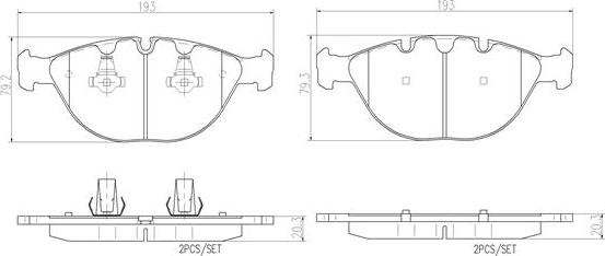 Brembo P06028N - Тормозные колодки, дисковые, комплект unicars.by