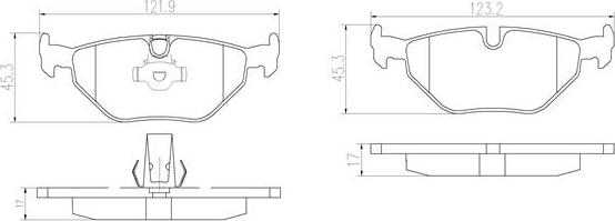 Brembo P06023N - Тормозные колодки, дисковые, комплект unicars.by