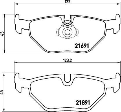 Brembo P 06 023 - Тормозные колодки, дисковые, комплект unicars.by