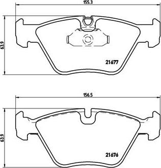 Brembo P 06 022 - Тормозные колодки, дисковые, комплект unicars.by