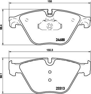 Brembo P 06 074 - Тормозные колодки, дисковые, комплект unicars.by