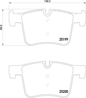 Brembo P 06 075 - Тормозные колодки, дисковые, комплект unicars.by