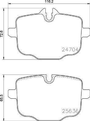 Brembo P 06 101 - Тормозные колодки, дисковые, комплект unicars.by