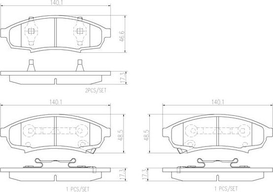 Brembo P07003N - Тормозные колодки, дисковые, комплект unicars.by