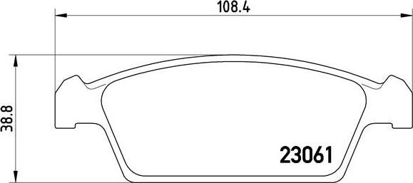 Brembo P 15 001 - Тормозные колодки, дисковые, комплект unicars.by