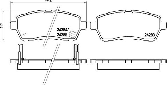 Brembo P 16 013 - Тормозные колодки, дисковые, комплект unicars.by