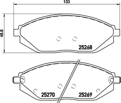 Brembo P 10 054 - Тормозные колодки, дисковые, комплект unicars.by