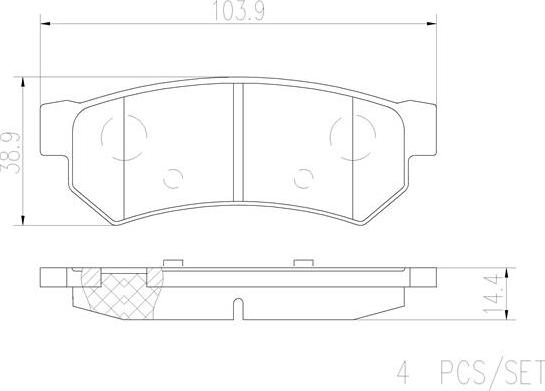 Brembo P10053N - Тормозные колодки, дисковые, комплект unicars.by