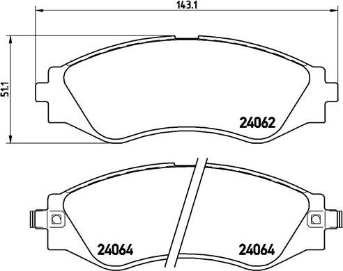 Brembo P 10 006 - Тормозные колодки, дисковые, комплект unicars.by