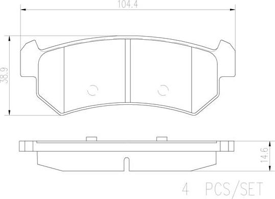 Brembo P10001N - Тормозные колодки, дисковые, комплект unicars.by