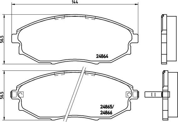 Brembo P 10 007 - Тормозные колодки, дисковые, комплект unicars.by