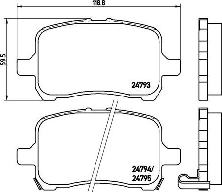 Brembo P 10 015 - Тормозные колодки, дисковые, комплект unicars.by