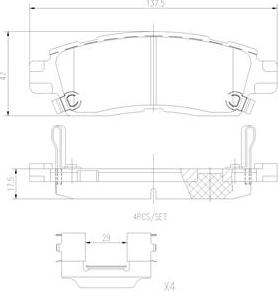 Brembo P10010N - Тормозные колодки, дисковые, комплект unicars.by