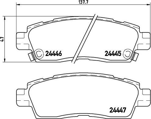 Brembo P 10 010 - Тормозные колодки, дисковые, комплект unicars.by