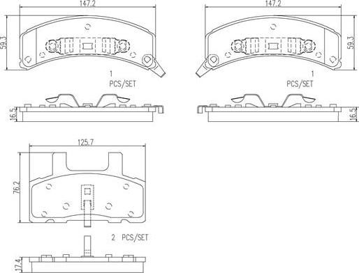 Brembo P10021N - Тормозные колодки, дисковые, комплект unicars.by