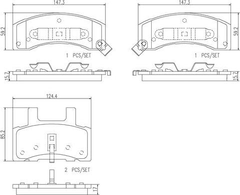 Brembo P10022N - Тормозные колодки, дисковые, комплект unicars.by