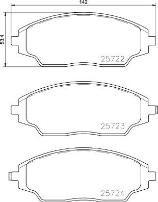 Brembo P 10 070 - Тормозные колодки, дисковые, комплект unicars.by