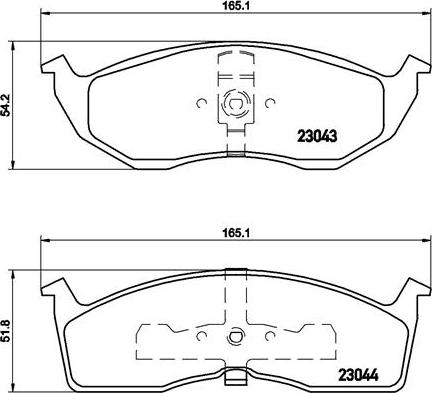 Brembo P 11 008 - Тормозные колодки, дисковые, комплект unicars.by