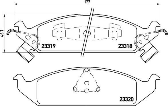 Brembo P 11 011 - Тормозные колодки, дисковые, комплект unicars.by