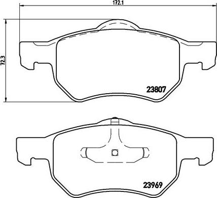 Brembo P 11 013 - Тормозные колодки, дисковые, комплект unicars.by