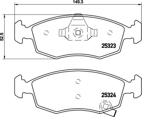 Brembo P 11 031 - Тормозные колодки, дисковые, комплект unicars.by