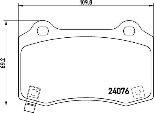 Brembo P 11 024 - Тормозные колодки, дисковые, комплект unicars.by