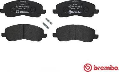 Brembo P 11 026 - Тормозные колодки, дисковые, комплект unicars.by