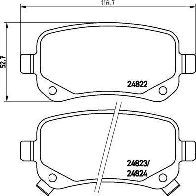 Brembo P 11 021 - Тормозные колодки, дисковые, комплект unicars.by