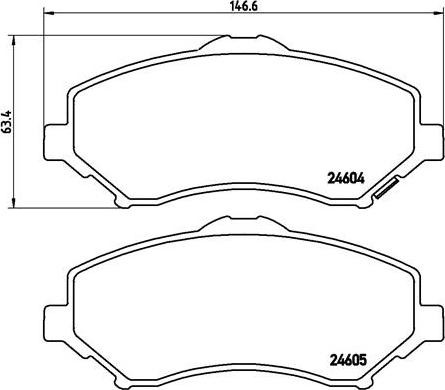 Brembo P 11 022 - Тормозные колодки, дисковые, комплект unicars.by