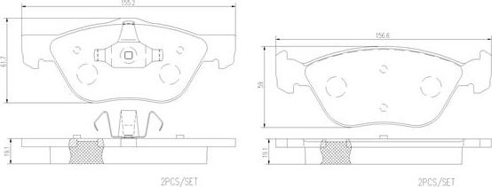 Brembo P 18 040 - Тормозные колодки, дисковые, комплект unicars.by