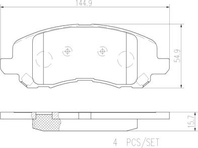 Brembo P18001N - Тормозные колодки, дисковые, комплект unicars.by