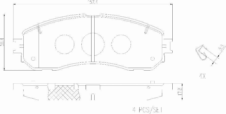 Brembo P13001N - Тормозные колодки, дисковые, комплект unicars.by